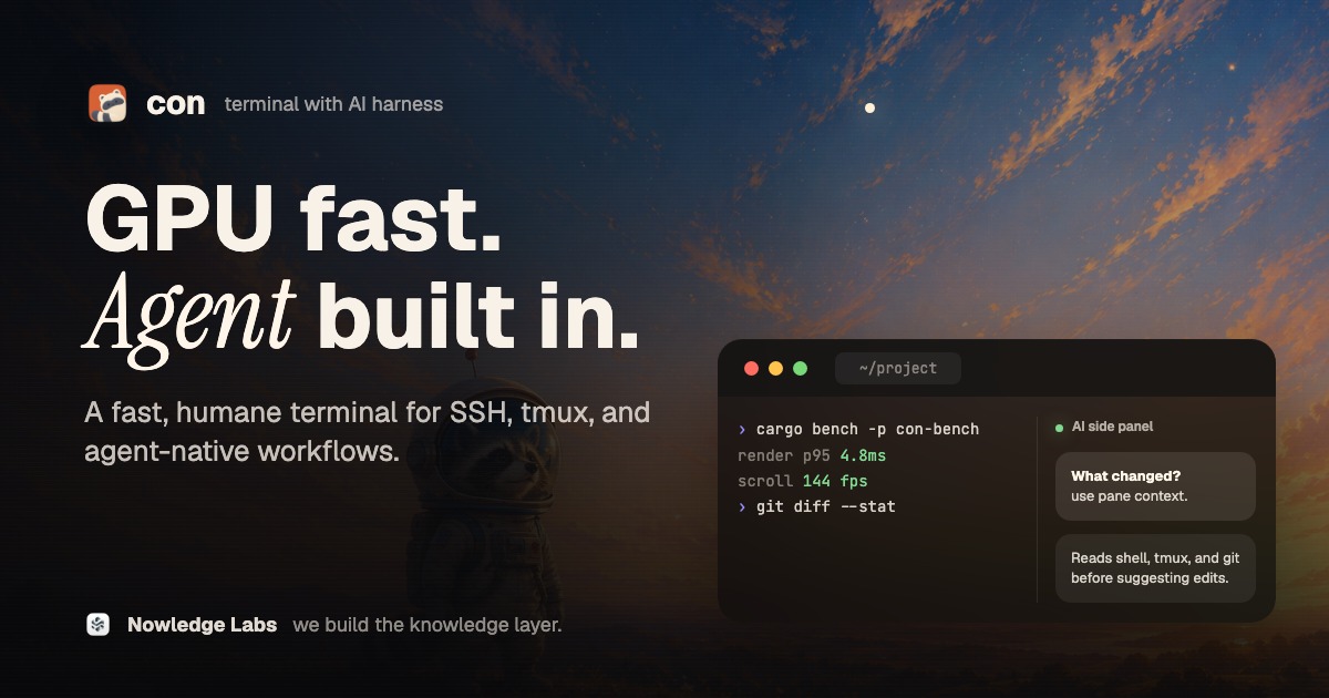 con: terminal-first AI terminal emulator