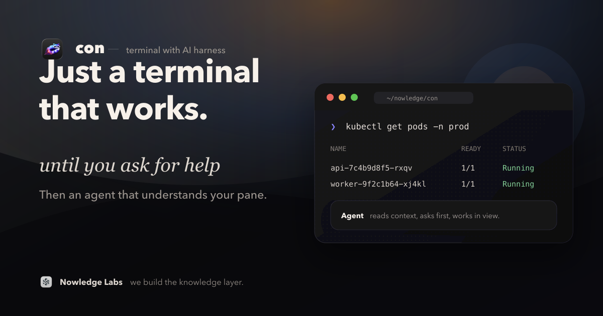 Con: The terminal with a harness, nothing more